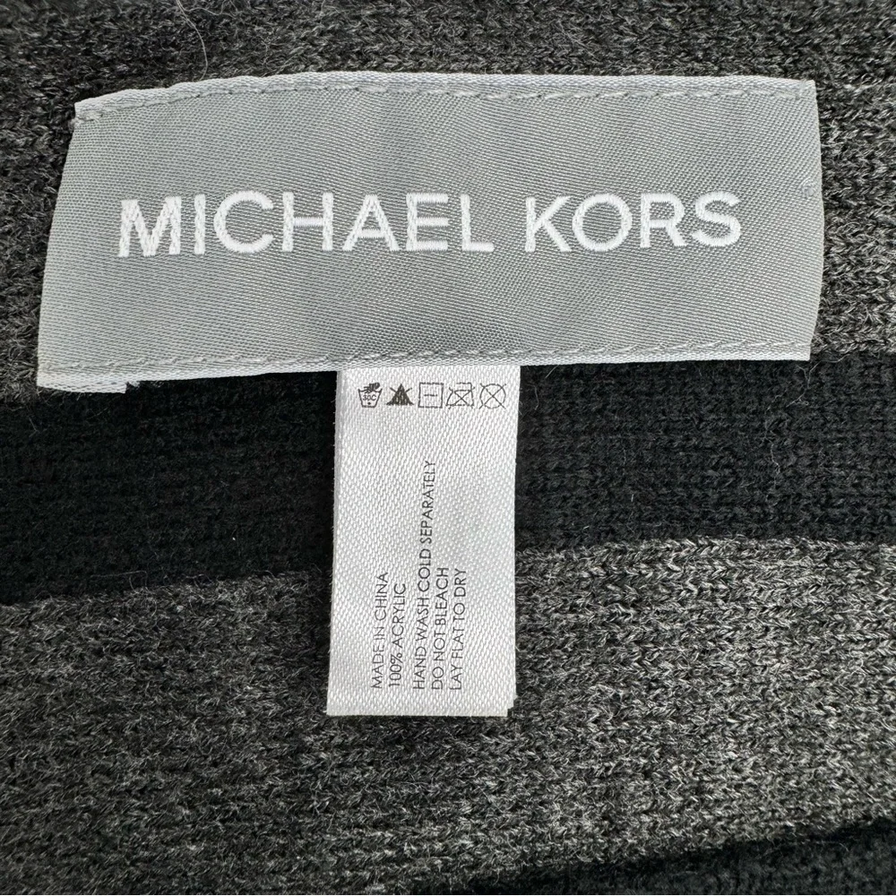 Michael Kors Black and Gray Signature Logo Men’s Scarf